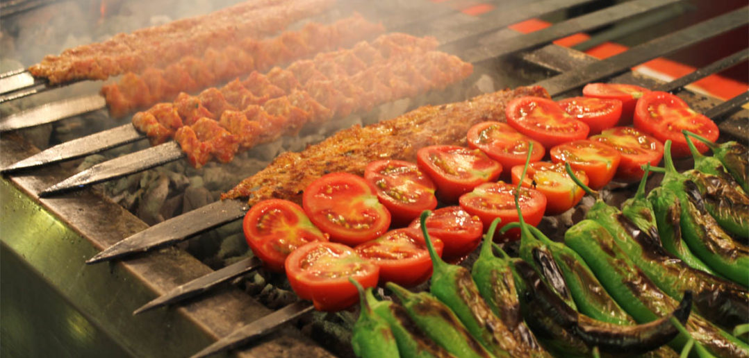 Adana Kebab on the grill
