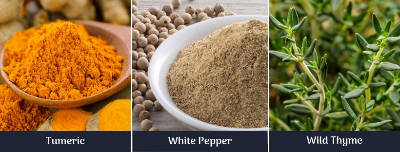 Tumeric-white pepper-wild thyme