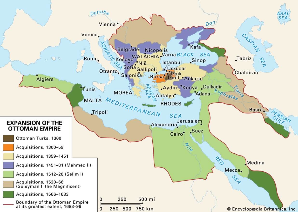 Ottoman Empire Territory Map